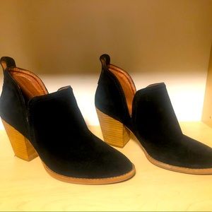 Jeffrey Campbell Rosalee Black Suede Booties